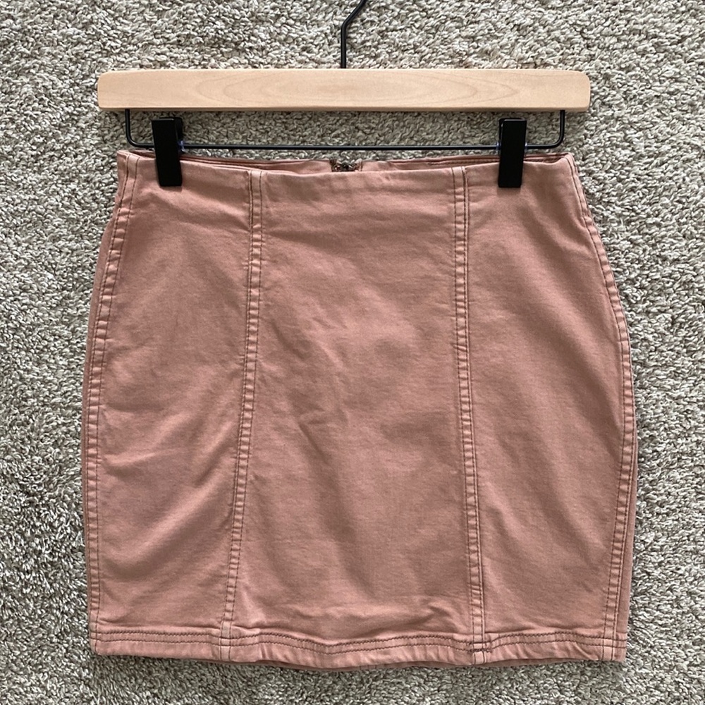 Pink mini skirt